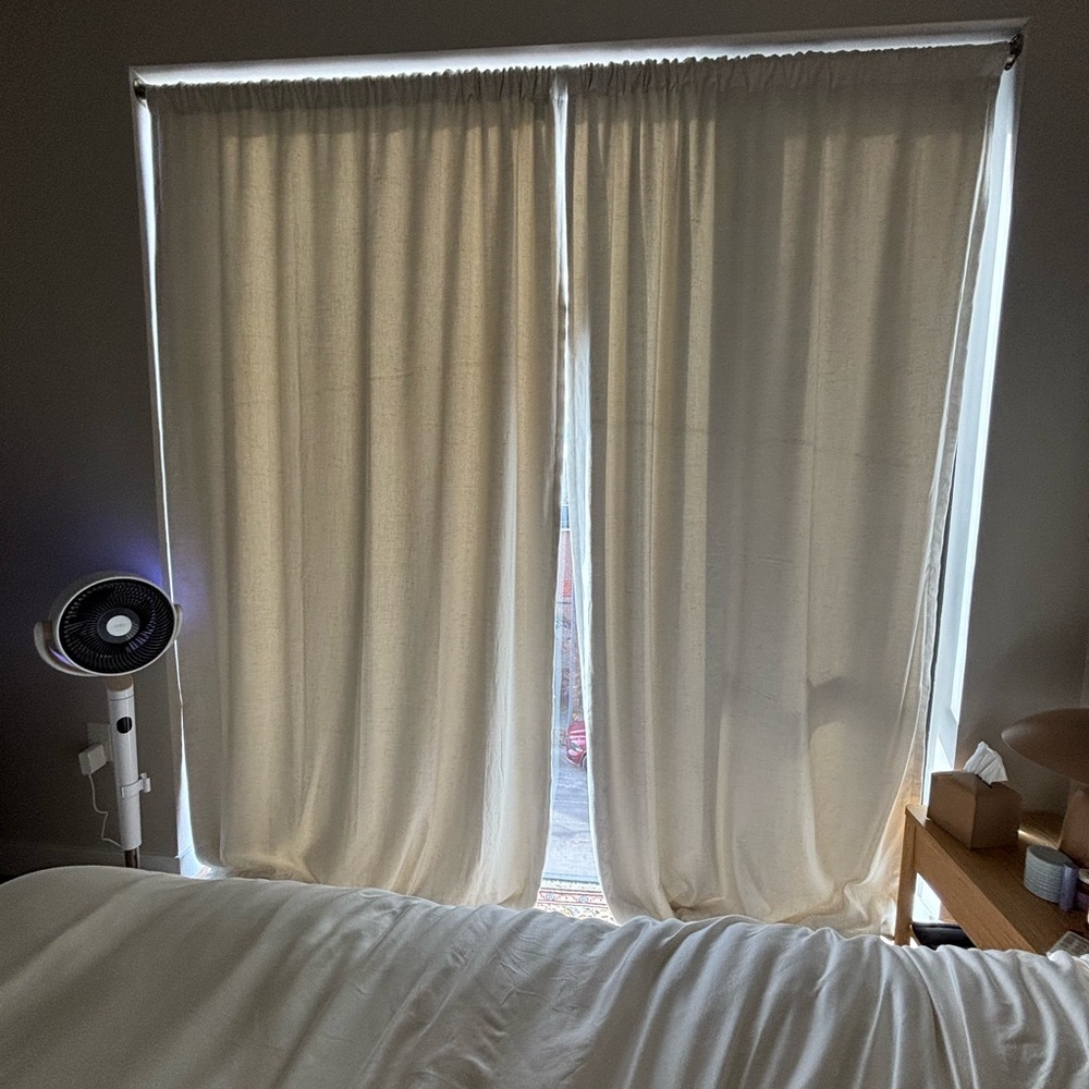 H&M White Blackout Curtains - 2 Panels | 55x98